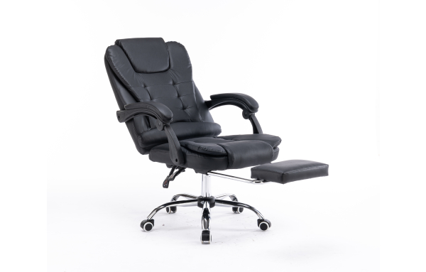 FOTEL BIUROWY BOSS OBROTOWY ERGONOMICZNY Czarny