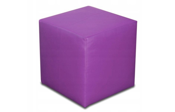 Pufa Cube kostka fiolet mała do pokoju