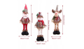 3 SZT. ŚWIATECZNE FIGURKI stojące MIKOŁAJ BAŁWAN RENIFER wysokie PREZENT