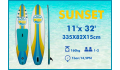 DESKA SUP Sunset 335cm 11” pompowana PADDLE BOARD + AKCESORIA Stabilna