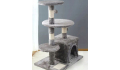 Drapak dla kota drzewko słupek szary 4 poziomy 80cm - domek zabawki
