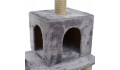 Drapak dla kota słupek szary 5 poziomów - domek, legowisko, hamak, drabinka