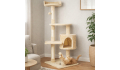 Drapak drzewko dla kota słupek beż 5 poziomów - domek, legowisko, zabawki