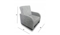 Fotel MARCIN beż 11 super tkanina WR do salonu na kółkach wysokie oparcie