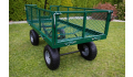 WÓZEK OGRODOWY TRANSPORTOWY ROZKŁADANY 100L 200KG TACZKA POMPOWANE KOŁA