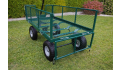 WÓZEK OGRODOWY TRANSPORTOWY ROZKŁADANY 100L 200KG TACZKA POMPOWANE KOŁA