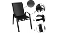 ZESTAW MEBLI OGRODOWYCH NA BALKON TARAS 3 EL: STOLIK ,2 FOTELE METAL CZARNY