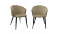 2SZT nowoczesne KRZESŁO FOTEL DO JADALNI salonu MILAN welwet CAPPUCCINO beż