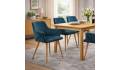 2SZT nowoczesne KRZESŁO FOTEL DO JADALNI salonu VERONA welwet NIEBIESKIE