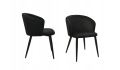 2 SZT nowoczesne KRZESŁO FOTEL DO JADALNI salonu MILAN welwet CZARNE