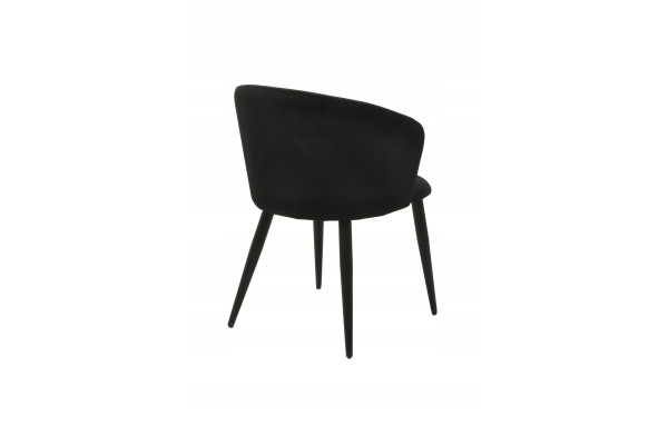 nowoczesne KRZESŁO FOTEL DO JADALNI salonu MILAN welwet CZARNE