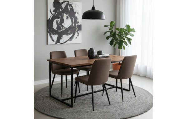 krzesło DO JADALNI salonu tapicerowane VIENNA BRĄZOWE nowoczesne