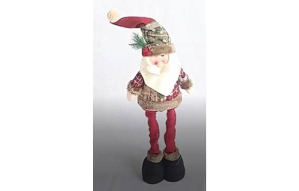 3 SZT. ŚWIATECZNE FIGURKI stojące MIKOŁAJ BAŁWAN RENIFER wysokie PREZENT