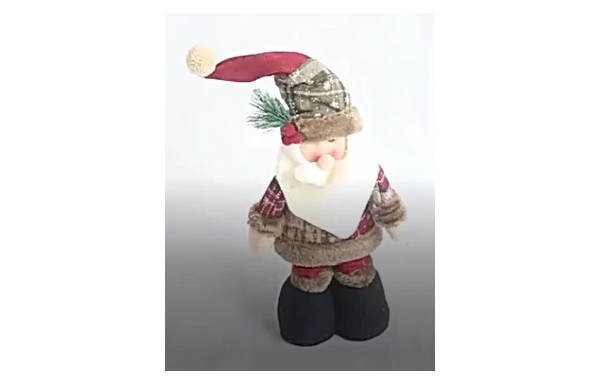 3 SZT. ŚWIATECZNE FIGURKI stojące MIKOŁAJ BAŁWAN RENIFER wysokie PREZENT