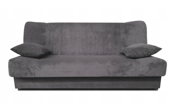 Wersalka JAŚ sztruks GRAFITOWY z funkcją spania pojemnik sprężyny