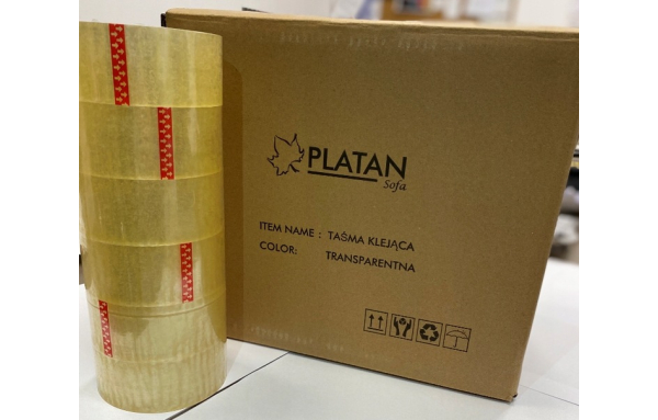 36SZT TAŚMA PAKOWA klejąca BEZBARWNA 48mm-100mb Transparentna Przezroczysta