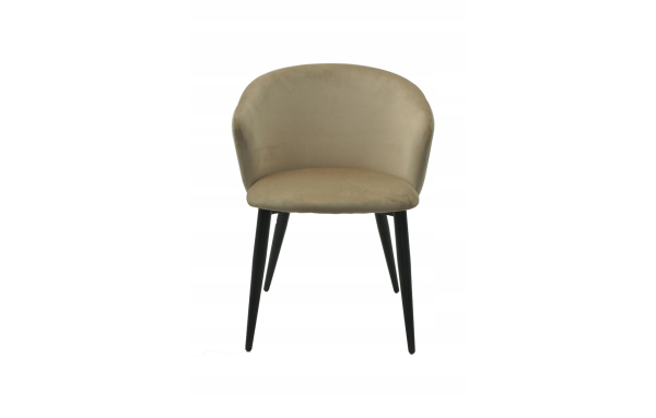 nowoczesne KRZESŁO FOTEL DO JADALNI salonu MILAN welwet CAPPUCCINO beż