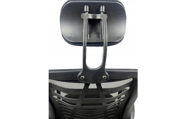 KRZESŁO BIUROWE fotel obrotowy KRIS czarny SIATKA ERGONOMICZNE zagłówek