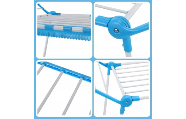 DUŻA SUSZARKA NA PRANIE UBRANIA BIELIZNĘ ROZKŁADANA STOJĄCA STABILNA