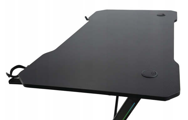 BIURKO GAMINGOWE komputerowe stół dla gracza uchwyt na kubek i słuchawki