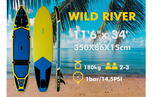 DESKA SUP Wild River 350cm 11,6” pompowana PADDLE BOARD+AKCESORIA Stabilna
