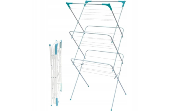 DUŻA SUSZARKA NA PRANIE PIONOWA NA UBRANIA BIELIZNĘ SKŁADANA BALKONOWA