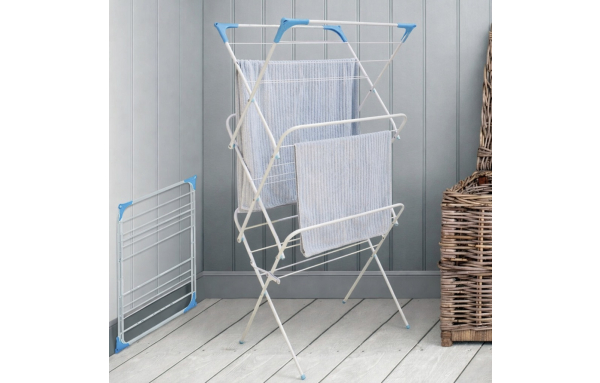 DUŻA SUSZARKA NA PRANIE PIONOWA NA UBRANIA BIELIZNĘ SKŁADANA BALKONOWA