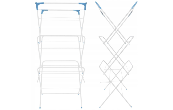 DUŻA SUSZARKA NA PRANIE PIONOWA NA UBRANIA BIELIZNĘ SKŁADANA BALKONOWA