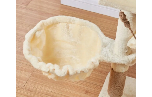 Drapak dla kota duży słupek szary 7 poziomów - domek, legowisko, hamak