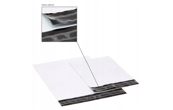 FOLIOPAK koperta kurierska 350x450mm 50szt GRUBA MOCNA folia bezpieczna