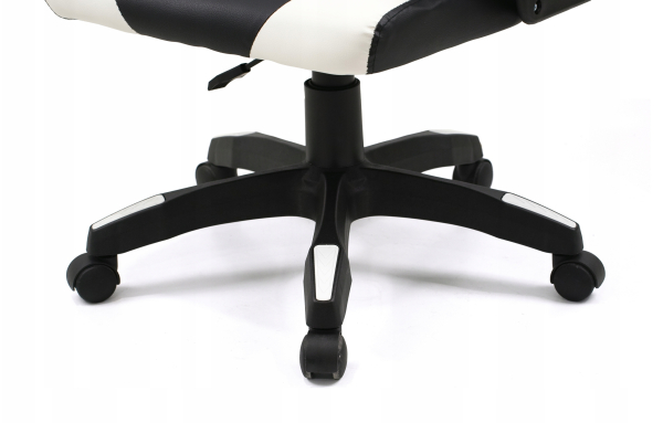 FOTEL GAMINGOWY biurowy obrotowy dla gracza COYOTE REGULAR czarno-biały