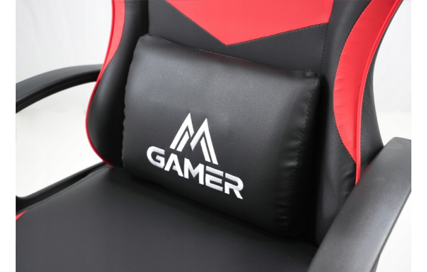 FOTEL GAMINGOWY biurowy obrotowy dla gracza COYOTE REGULAR czarno-czerwony