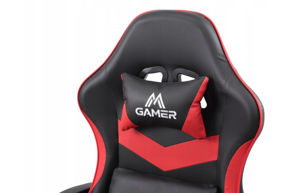 FOTEL GAMINGOWY biurowy obrotowy dla gracza COYOTE REGULAR czarno-czerwony