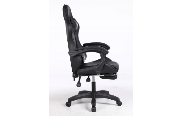 Fotel COYOTE II gamingowy dla gracza z podnóżkiem biurowy czarny