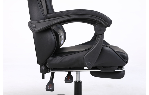 Fotel COYOTE II gamingowy dla gracza z podnóżkiem biurowy czarny