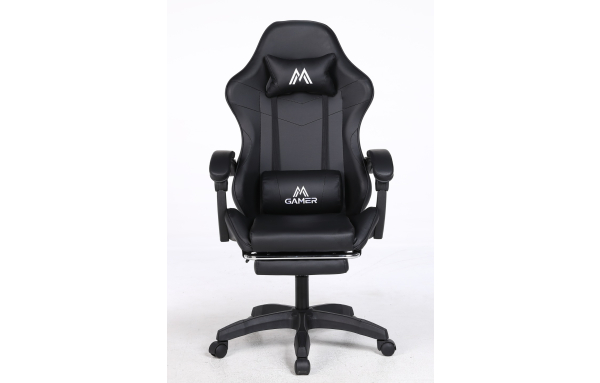 Fotel COYOTE II gamingowy dla gracza z podnóżkiem biurowy czarny
