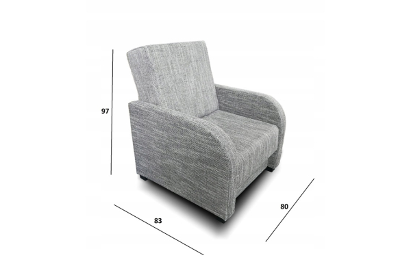 Fotel MARCIN beż 11 super tkanina WR do salonu na kółkach wysokie oparcie