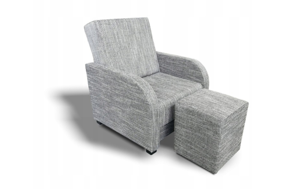 Fotel MARCIN beż 11 super tkanina WR do salonu na kółkach wysokie oparcie