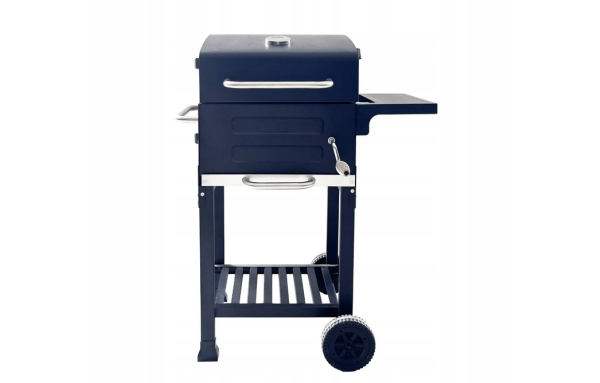 GRILL WĘGLOWY OGRODOWY Z KOMINKIEM POPIELNIK PODWÓJNY RUSZT POKRYWA solidny