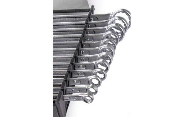 KLUCZE OCZKOWO-PŁASKIE kpl. 12SZT 6-22 mm zestaw narzędzi stal ocynkowana