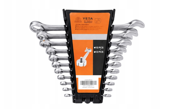 KLUCZE OCZKOWO-PŁASKIE kpl. 12SZT 6-22 mm zestaw narzędzi stal ocynkowana