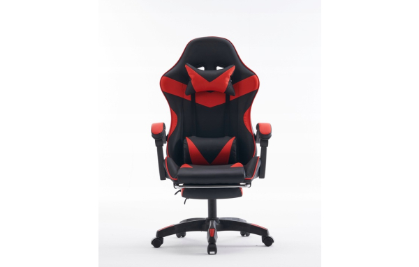 Krzesło obrotowe z podnóżkiem Fotel gamingowy wygodny dla gracza komfortowy