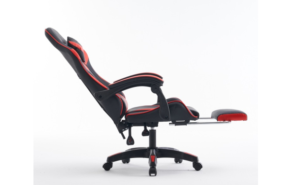 Krzesło obrotowe z podnóżkiem Fotel gamingowy wygodny dla gracza komfortowy