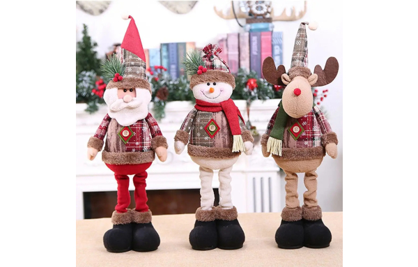 MIKOŁAJ ŚWIĄTECZNY figurka ozdoba stojąca skrzat regulowany wysoki PREZENT