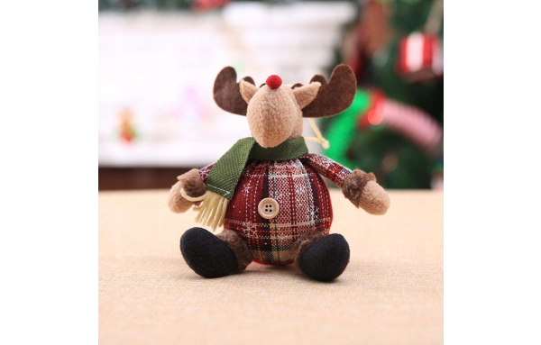 Prezent RENIFER ŚWIĄTECZNY figurka ozdoba wisząca stojąca pluszak niski