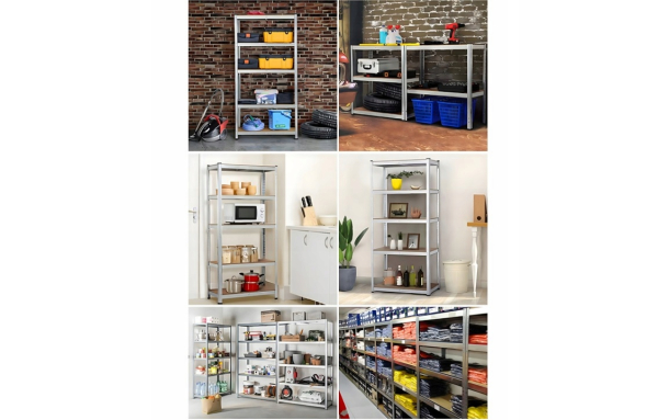 REGAŁ MAGAZYNOWY METALOWY 180x90x40cm DO GARAŻU PIWNICY DOMU 5 PÓŁEK 875KG
