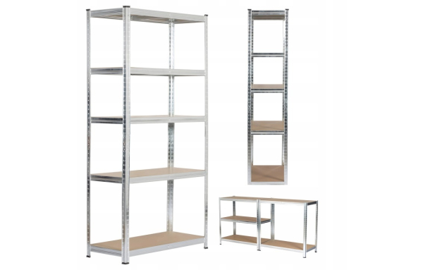 REGAŁ MAGAZYNOWY METALOWY 180x90x40cm DO GARAŻU PIWNICY DOMU 5 PÓŁEK 875KG