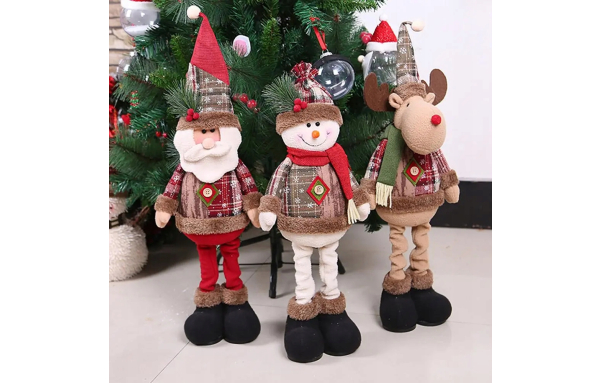 RENIFER ŚWIĄTECZNY figurka ozdoba stojąca skrzat regulowany wysoki PREZENT