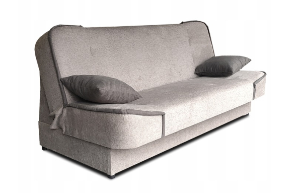 Rozkładana wersalka kanapa MAXIM II Diosa beżowa PLAMOODPORNA pojemnik sprężyny