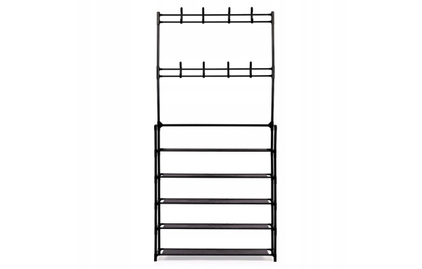 WIESZAK NA UBRANIA 60x172cm STOJĄCY SZAFKA NA BUTY REGAŁ METALOWY GARDEROBA